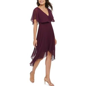 Kensie Chiffon Pleated Dress size 6